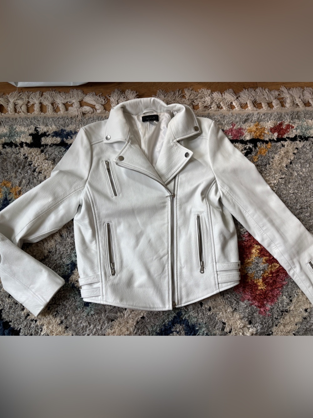 DSTLD leather moto jacket